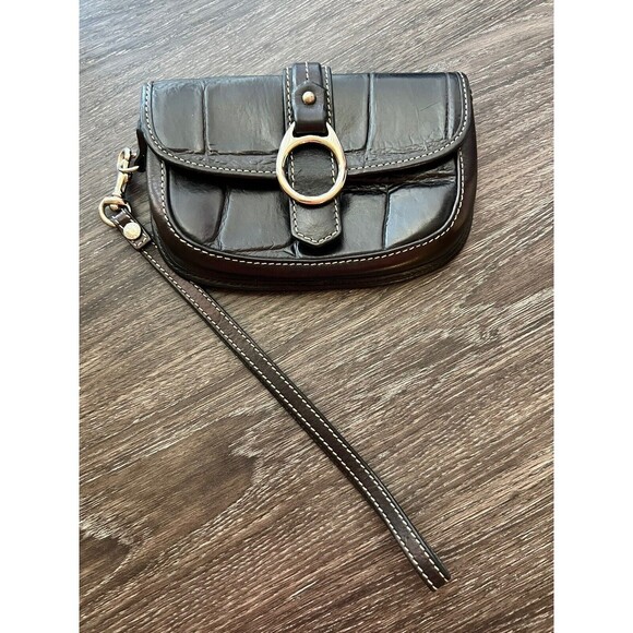 DOONEY & BOURKE BLACK EMBOSSED VINTAGE WRISLET - Picture 1 of 5